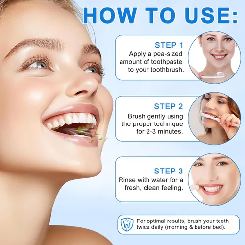 Vista 6 de Pasta de dientes Hydroxyapatite, pasta de dientes Nano hidroxiapatita para dientes sensibles, paquete de 2 8.46 onzas, menta natural para mayor