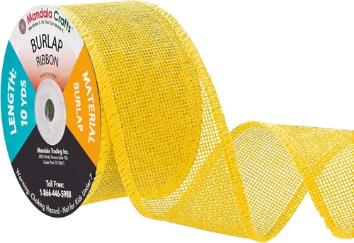 Vista 81 de Mandala Crafts Cinta de arpillera rosa con alambre de 1 pulgada de ancho para manualidades, rollo de 10 yardas de cinta rústica de arpillera