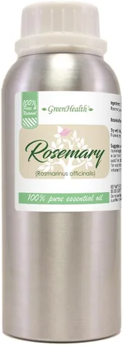 Aceite esencial de romero – Botella de aluminio de 8 fl oz (8.0 fl oz) con tapa de tapón – Aceite esencial 100% puro – GreenHealth