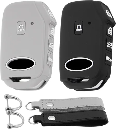 Vista 8 de Funda para Llavero de Silicona para Auto Compatible con Ford F150 Explorer Mustang Edge, para Lincoln MKZ MKX MKC con 5 Botones, Protector Completo