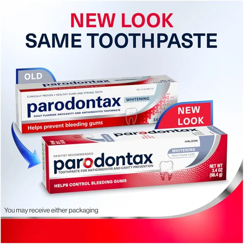 Vista 11 de Parodontax Pasta de dientes blanqueadora para ayudar con el sangrado de las encías, pasta de dientes para la salud de las encías, 3.4 oz x 3