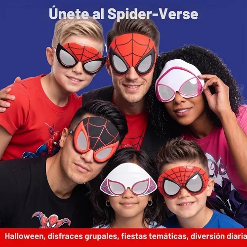 Vista 4 de Sun-Staches Gafas de sol de Spider-Man, accesorio oficial de disfraz de Ghost Spider Adulto/Adolescente
