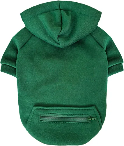 Vista 5 de Jecikelon Abrigo de Clima Frío para Perro Mascota con Bolsillo Sudadera de Invierno para Perro Ropa Cálida para Cachorros para Perros Pequeños Ropa