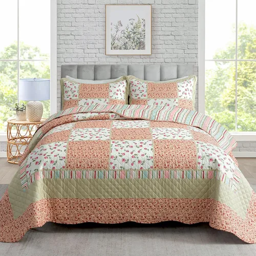 Vista 6 de Travan Juegos de Edredón de 2 Piezas Twin con Sham, Ropa de Cama de Gran Tamaño, Colcha Reversible, Juego de Cubrecama Suave, Tamaño Twin