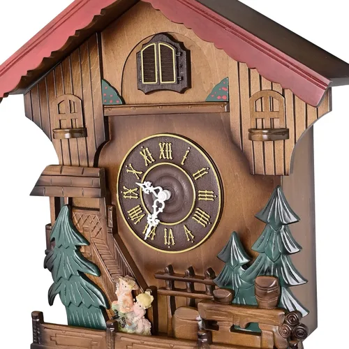 Vista 7 de Reloj de pared con péndulo de cuco Kendal, cuarzo, bosque negro, casa, decoración del hogar MX239