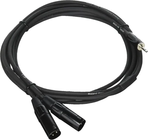 Roland Black Series - Cable de interconexión (0.138in a 2 x XLR M, 10 pies)