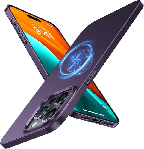 Vista 10 de TORRAS Funda magnética delgada diseñada para iPhone 15 Pro 2023, [compatible con MagSafe] [Ultra delgada] Funda protectora mate de policarbonato