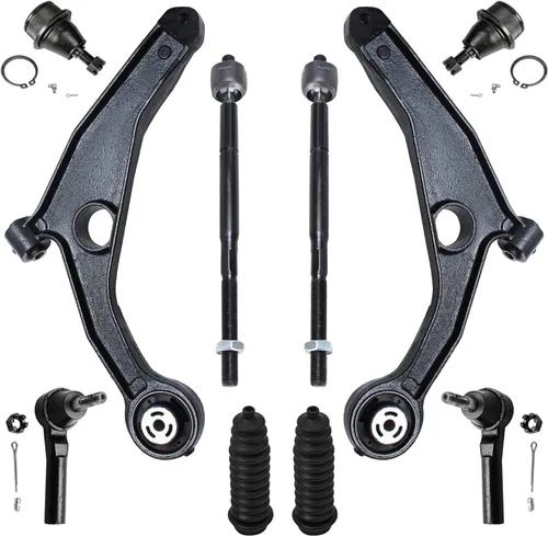 Vista 198 de Detroit Axle - Kit de suspensión delantera de 10 piezas para Chevrolet Trailblazer GMC Envoy 2004-2007 2005 2006 Soportes de brazo de control