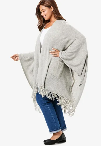 Vista 3 de Woman Within Capa con flecos de talla grande