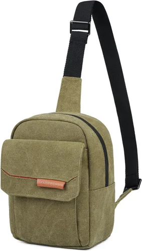 TULLIO Bolsa para Cámara Pequeña, Bolsa Cruzada para Cámara Tipo Cartera Impermeable de Lona para Hombro Estuche Fotográfico Bolsa Bandolera para