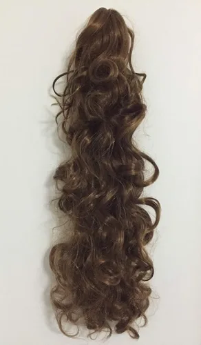 Vista 3 de S-ssoy extensión de cabello sintético rizado para cola de caballo de 31 pulgadas de largo con pinza de garra, pieza de pelo para coleta ondulado 12#