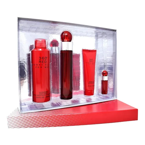 Vista 2 de Perry Ellis Fragancias 360 Red Set de regalo de 4 piezas para hombre