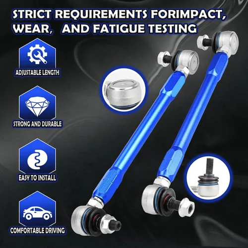 Vista 4 de K750094 K750095 Enlace de barra estabilizadora ajustable - Enlace de extremo de barra estabilizadora frontal ajustable 300mm - 350mm Compatible