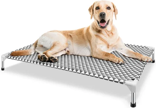 Vista 10 de Cama ortopédica para perros pequeños, con almohadillas extraíbles y funda limpiable, cama elevada para perros al aire libre, cama elevada