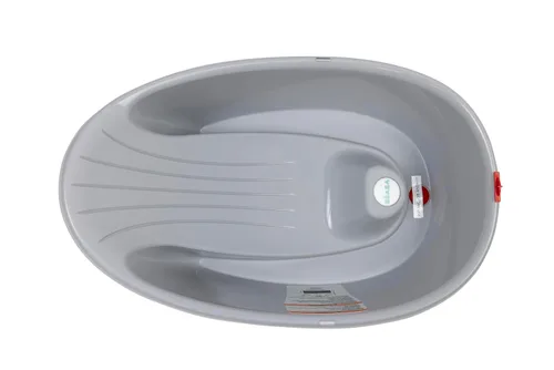Vista 5 de OKBABY Splash - Baño para bebé, base antideslizante con termómetro digital de cristal líquido microencapsulado integrado, soporte de espalda en Gris