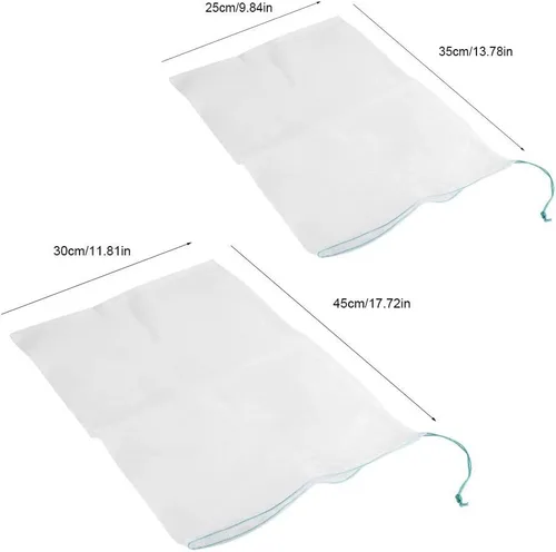 Vista 8 de 10pcs Jardín Planta Flor Fruta Protección Bolsas Cordón Malla Bolsa Contra Bird Barrera Bolsa (17.7 * 11.8 in)