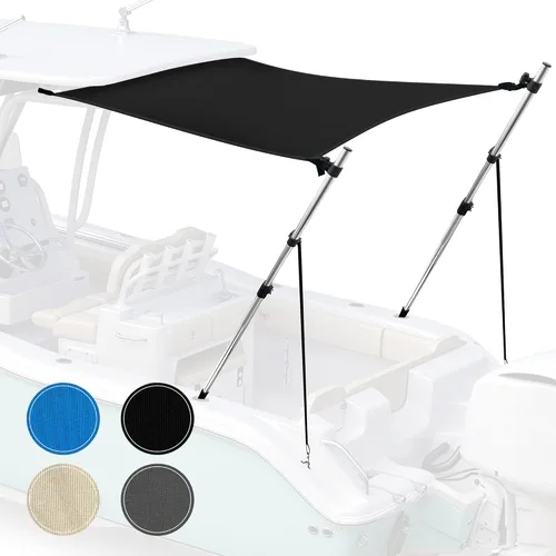 Vista 15 de Extensión universal de sombra en T para toldos Bimini para barcos, toldo de barco, postes telescópicos ajustables, acero inoxidable, cubierta