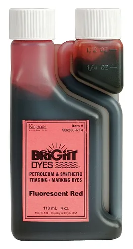 Tinte para detección de fugas, rojo fluorescente, 4 onzas