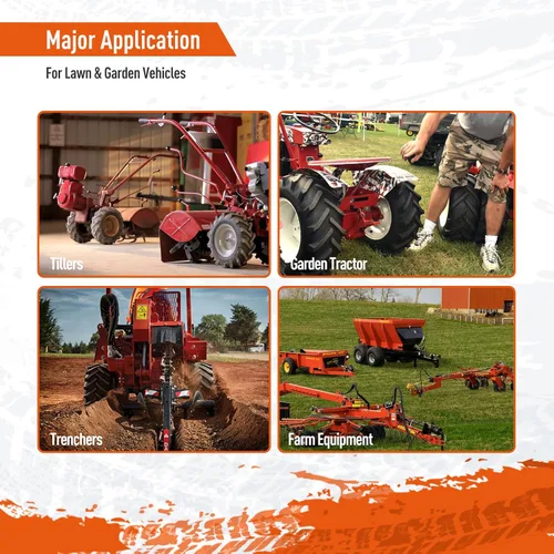 Vista 5 de HALBERD Neumáticos de Tractor Cortacésped 15x6.00-6, Neumáticos 4PR Zero Turn para Césped y Jardín, Gran Tracción para Tractores de Jardín