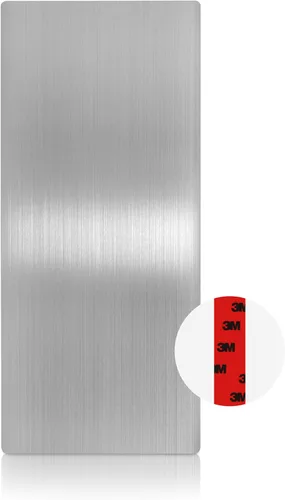 Alpine Protector de pared de acero inoxidable para baño, cocina y oficina con adhesivo 3M resistente, fácil de limpiar, resistente al calor y al