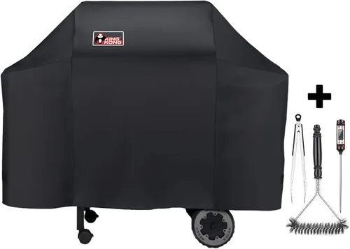 Funda Kingkong 7130 para parrilla Weber Genesis II de 3 quemadores y parrillas Genesis 300, incluye cepillo, pinzas y termómetro