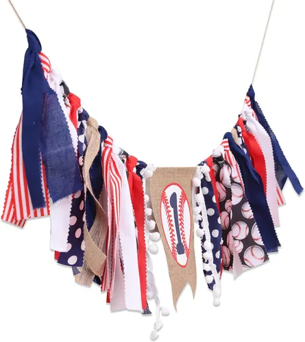 Vista 9 de Cartel de béisbol para el primer cumpleaños para silla de bebé, decoración de primer cumpleaños para niño, traje de aplastamiento de pasteles