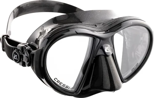 Cressi Máscaras de buceo con lentes de lágrima inclinadas para una mayor visibilidad hacia abajo, evolución del aire y los ojos: fabricadas en