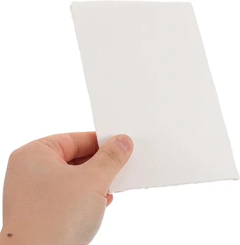 Vista 4 de OSOLADY 20 Sheets Cotton Watercolor Paper 101x152mm Deckled Edge Handmade Textured Rough Surface Art Paper for Painting Drawing and Crafting