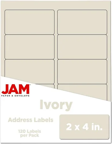 Vista 93 de Etiquetas de dirección de envío JAM PAPER - Grandes - 3 1/3 x 4 - Azul - 120/Paquete