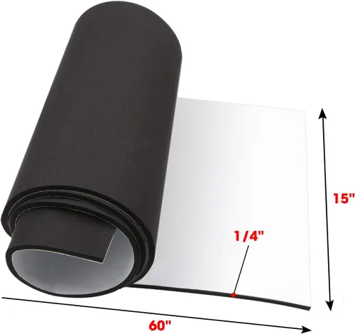 Vista 3 de Rollo de gomaespuma de neopreno con esponja adhesiva Dualplex, 15 x 60 pulgadas x 1/4" de grosor, perfecto para acolchado de cosplay, lámina
