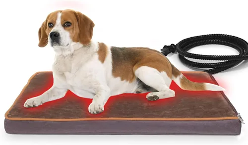 Vista 11 de NAMOTEK Almohadilla térmica para mascotas, temperatura ajustable con temporizador, alfombrilla térmica impermeable con cable resistente a