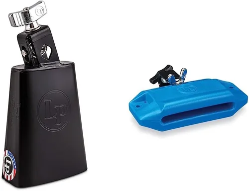 LP Black Beauty Cowbell LP204AN y bloque de mermelada, alto, azul (LP1205)