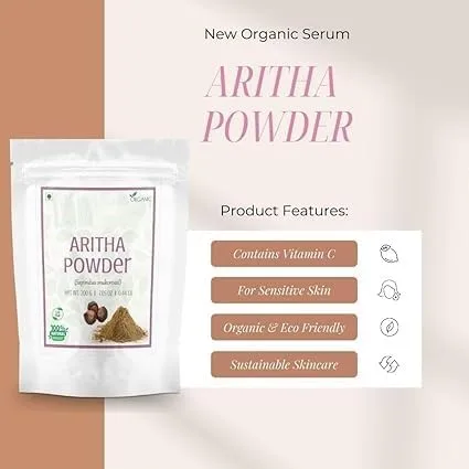 Vista 7 de Natural Aritha Powder for Hair Pack of 2 each 200gm