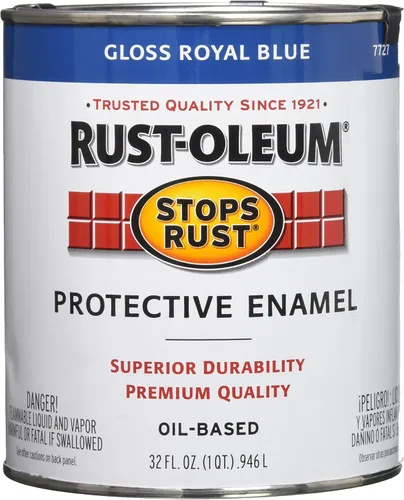 Vista 21 de Rust-Oleum 7797502 - Pintura anti-óxido para aplicación con brocha, cuarto de galón, blanco semibrillante (paquete de 1)