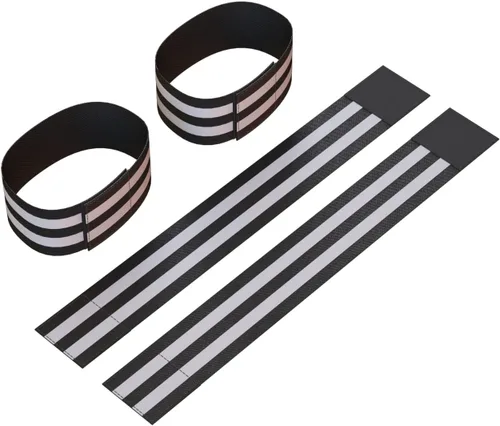 bandas para el tobillo reflectantes (4 bandas/2 pares), alta visibilidad y seguridad para correr, caminar, andar en bicicleta, etc. Funciona como