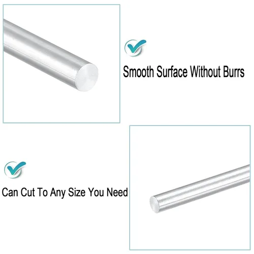 Vista 5 de 10 piezas de 1/4 "aluminio 6061 barra redonda 12" largo sólido T6511 torno extruido stock