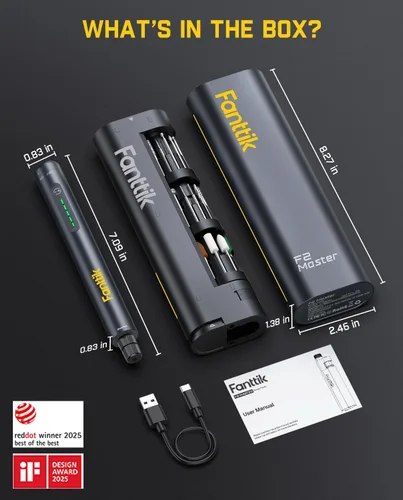 Vista 9 de Fanttik F2 Master - Mini kit de herramientas rotativas inalámbricas, motor NeoPulse, 5 velocidades, 25000 RPM, cubo Revostor, 35 accesorios