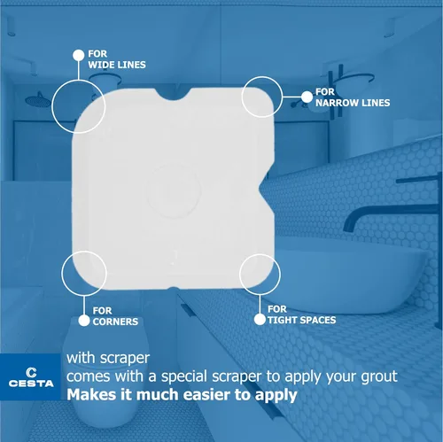 Vista 6 de Kit de reparación de lechada de azulejos CESTA – Tubo de exprimir, secado rápido, pintura de lechada impermeable para restaurar y renovar líneas