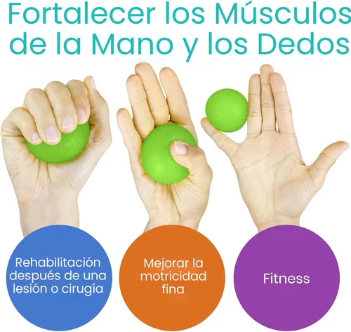 Vista 5 de Vive Squeeze Balls for Hand Therapy, Exercise, Arthritis (w/Rehab Video App) - Grip Strengthener Occupational Equipment for Finger, Wrist, Carpal