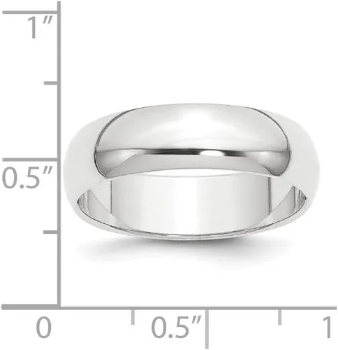 Vista 2 de Sonia Jewels Anillo de boda de cúpula clásica lisa de platino de 0.236 in