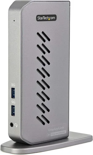StarTech - Estación de acoplamiento híbrida USB-C/USB-A, monitor dual 4K 60Hz HDMI/DisplayPort, 6X USB-A, GbE, USB 3.1/3.2 Gen 1, Windows/Mac, negro