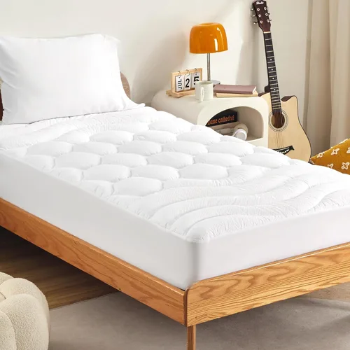 Vista 11 de Sonive Protector de colchón impermeable, protector de colchón individual con bolsillo profundo de hasta 21 pulgadas, protector de colchón ajustable