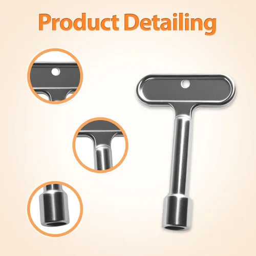 Vista 4 de Llave de hidrante de 3/8 pulgadas, llave de agua para P1300-PART-13-KEY, compatible con Zurn, llave de grifo de agua, llave de hidrante mejorada