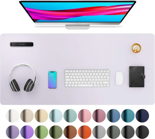 Vista 261 de Aothia Protector de Escritorio de Cuero, Alfombrilla para Ratón, Alfombrilla de Escritorio de Oficina, Secante de Escritorio de Cuero PU