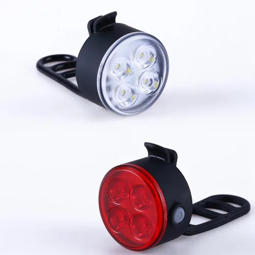 Vista 7 de 2 unids USB recargable bicicleta luz, luces de bicicleta para montar por la noche alto brillo modo de iluminación ajustable bicicleta montaña