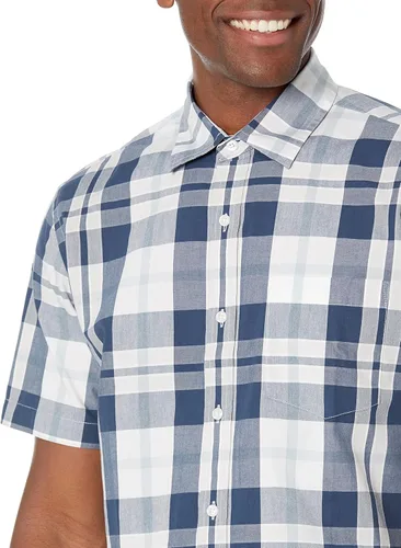 Vista 4 de Tienda Essentials - Camisa de popelina de manga corta y ajuste regular para hombre