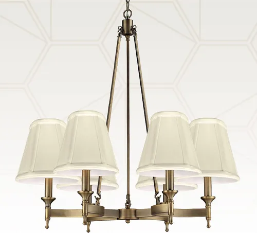 Vista 95 de Royal Designs, Inc. BS-707FC-6AGL Deep Empire Basic - Pantalla para lámpara con clip de llama, 3.5 x 6 x 5.75 pulgadas, color dorado antiguo