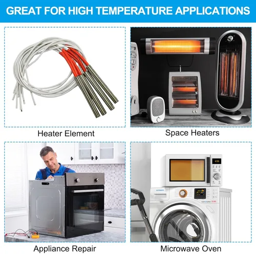 Vista 7 de PATIKIL Cable electrónico 9AWG de 9.8 pies, -30 a 392.0 °F, aislado, resistente a altas temperaturas, cable de silicona flexible eléctrico para Negro