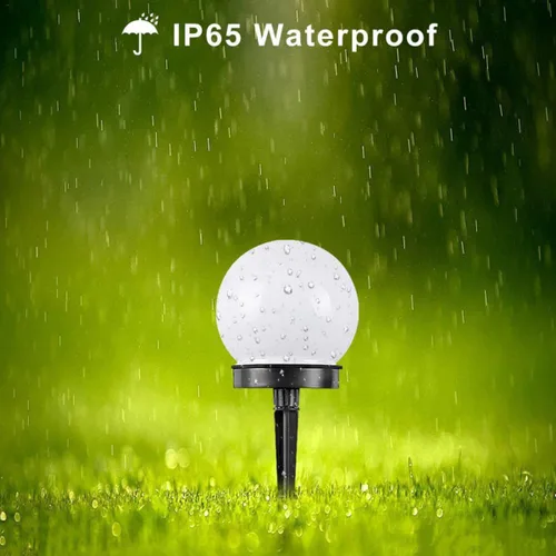 Vista 6 de 4pcs Solar Sphere Lawn Lights Outdoor Garden Ball Bubble Shape Warm White Solar Energy Plug-in Pathway Decor