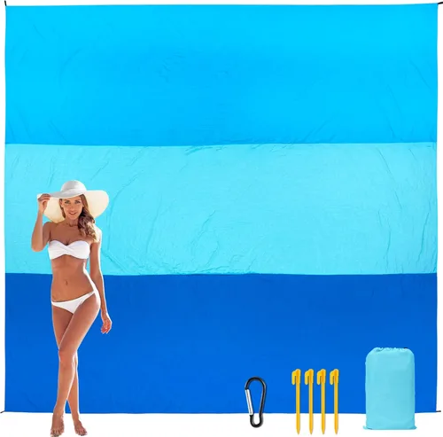 Vista 11 de HIHOHO Manta de Playa, Manta de Playa a Prueba de Arena, Impermeable de Secado Rápido Ligera Manta de Picnic Azteca para Exteriores 79" X